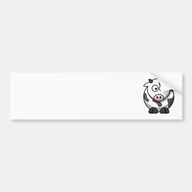 Cute Cow Bumper Sticker (Front)