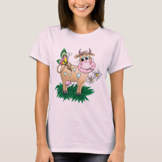 Cute Cow & Butterfly T-Shirt