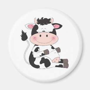 Cute Cow Cartoon Magnet