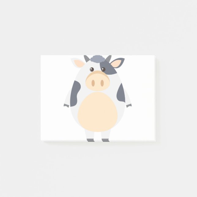 Cute cow cartoon post-it notes (Front)
