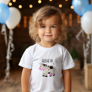 Cute Cow Child's Name Toddler T-Shirt
