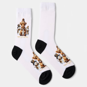 Cute Cow Christmas Socks 