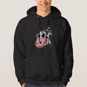 Cute Cow  Cow    Cow  Big Cow Head Hoodie