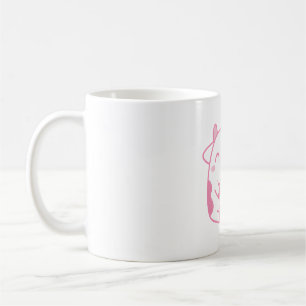 Cute Cow Drinking Strawberry Milk Coffee Mug