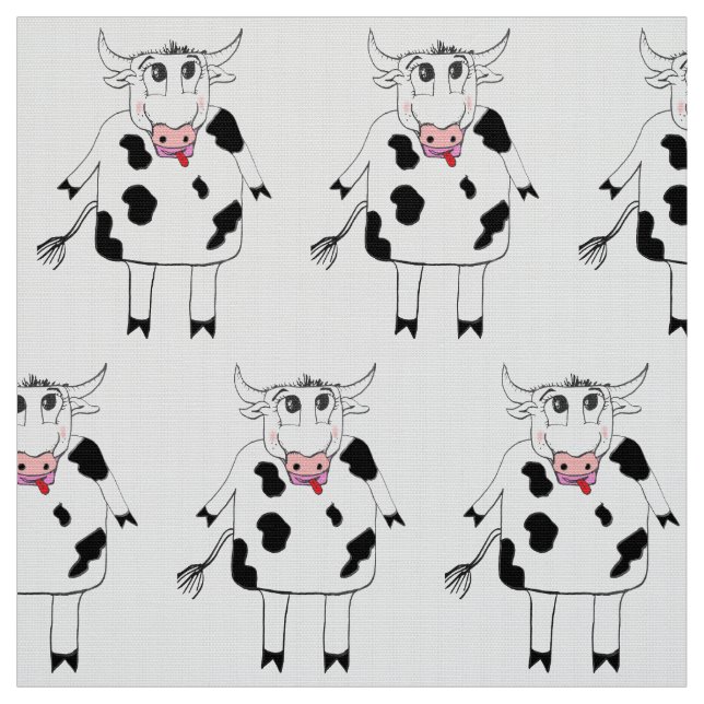 cute cow fabric (Swatch)