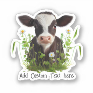 Cute Cow Farm Barn Personalized Custom Cut Vinyl