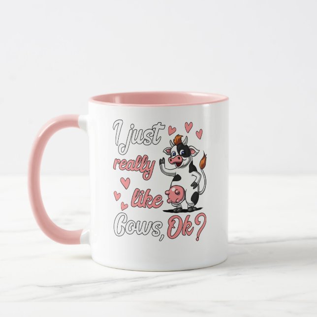 Cute Cow Funny Farm Ranch Animal Mug (Left)