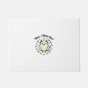Cute Cow Ghost Halloween Moo Boo Vintage Design_1 Doormat