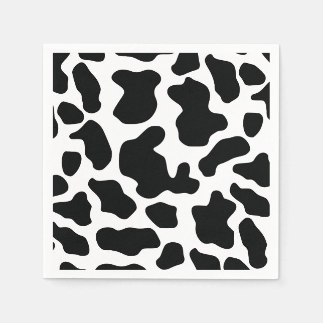Cute Cow Hide Birthday Napkin (Front)