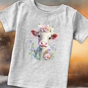 Cute Cow in The Sunny Day Baby T-Shirt