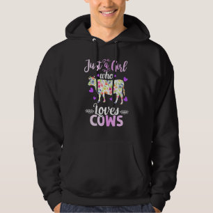 Cute Cow Just A Girl Who Loves Cows Hoodie