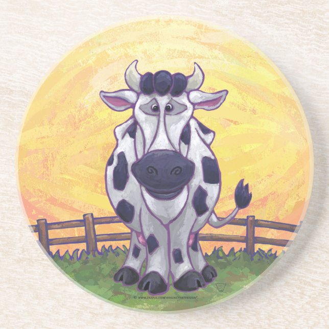 Cute Cow Kitchen Accessories Coaster (Front)