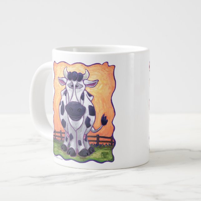 Cute Cow Kitchen Accessories Large Coffee Mug (Front Left)
