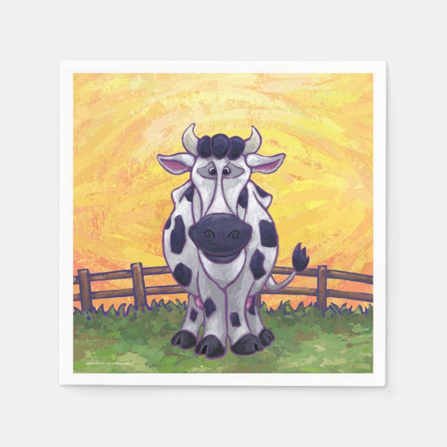 Cute Cow Kitchen Accessories Napkin (Front)