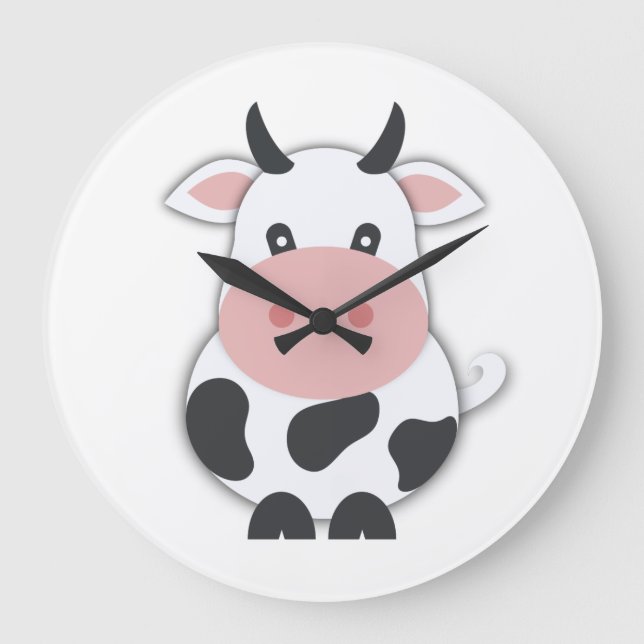 Cute Cow Large Clock (Front)