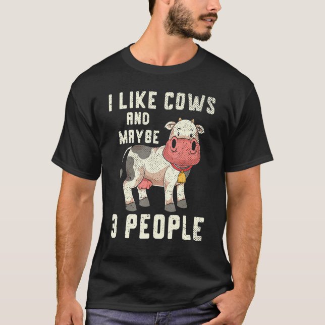 Cute Cow Lover Farming Farmer Farm Animal Funny Co T-Shirt (Front)
