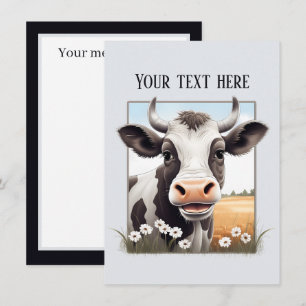 Cute cow lovers add message any purpose card