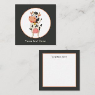 cute cow lovers add sentiment Note Card