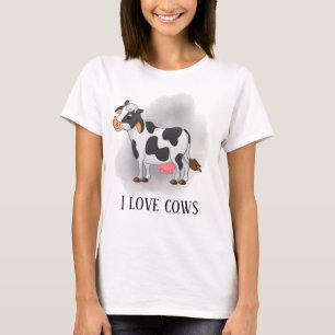 cute cow lovers add text T-Shirt