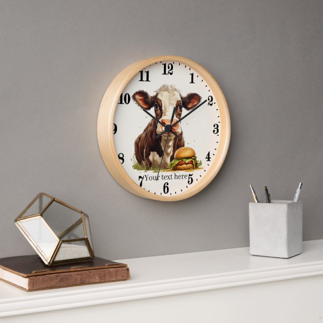 cute cow lovers kitchen clock (Office)
