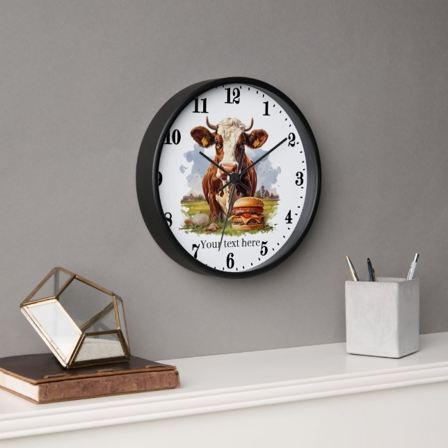cute cow lovers kitchen clock (Office)