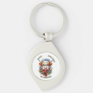 Cute Cow Merry christmas Key Ring