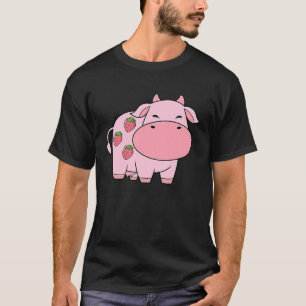 Cute Cow Milk Yoghurt Strawberry T-Shirt