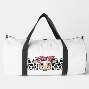 Cute Cow Mum Bow Graphic Design_1 Duffle Bag