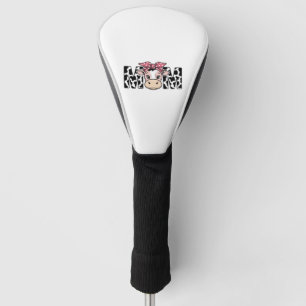Cute Cow Mum Bow Graphic Design_1 Golf Head Cover