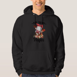 Cute Cow Not Today Heifer Floral For Farmer Women Hoodie