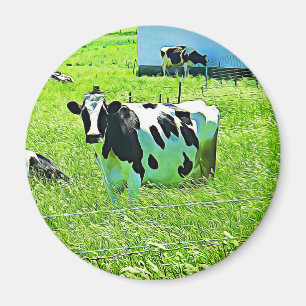 Cute Cow on the Farm Magnet