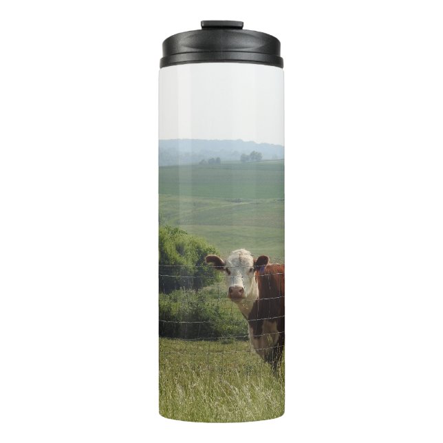 Cute Cow on the Farm Thermal Tumbler (Front)