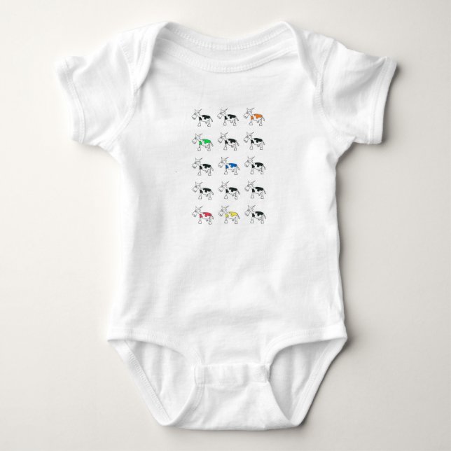 Cute Cow Onsie Baby Bodysuit (Front)