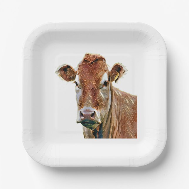 CUTE COW PAPER PLATE (Front)