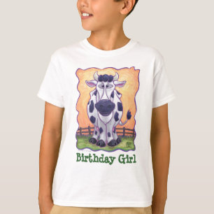 Cute Cow Party Birthday Girl T-Shirt