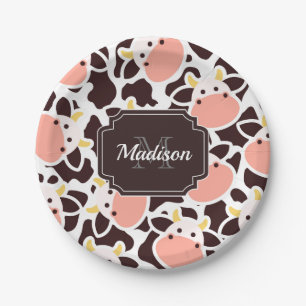 Cute Cow Pattern Paper Plate