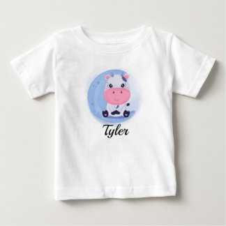 Cute Cow Personalised Baby T-Shirt