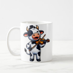 Cute Cow Playing Violin Cows Musician Music Coffee Mug