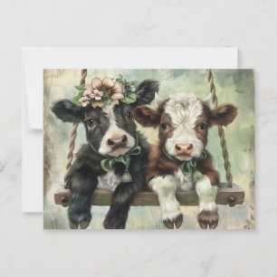 Cute cow postcard