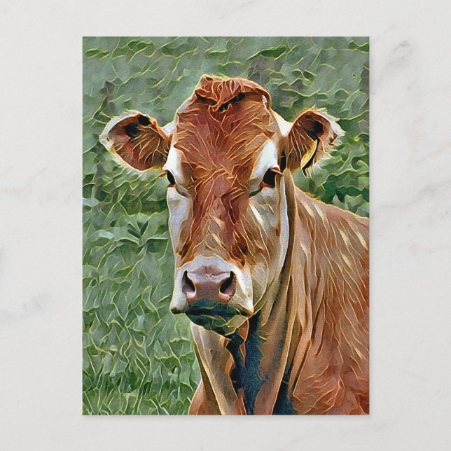 CUTE COW POSTCARD (Front)