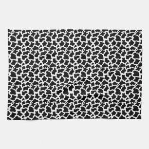 Cute Cow Print Pattern Farmer Farm Animals Lover Tea Towel