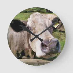 CUTE COW ROUND CLOCK