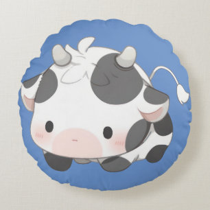 Cute Cow Round Cushion