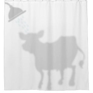 Cute Cow Shadow Silhouette Shadow Buddies Shower Curtain