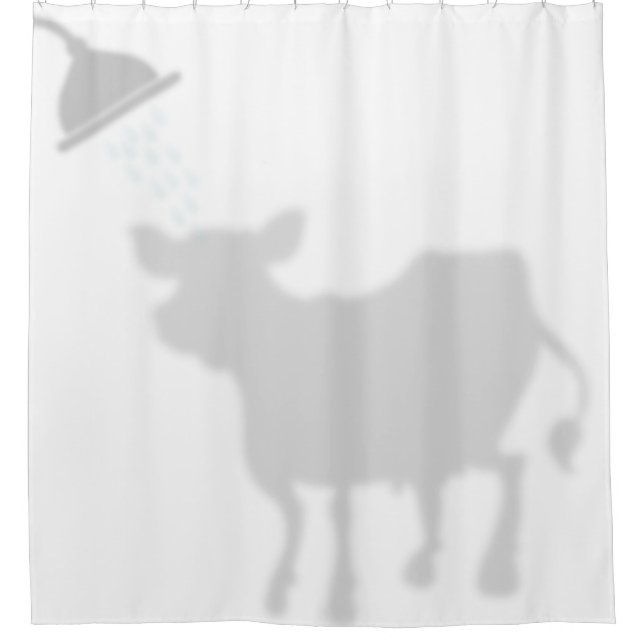 Cute Cow Shadow Silhouette Shadow Buddies Shower Shower Curtain (Front)