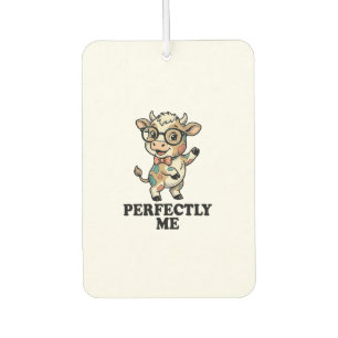 Cute Cow Shirt With Glasses Perfect Vibes Car Air Freshener