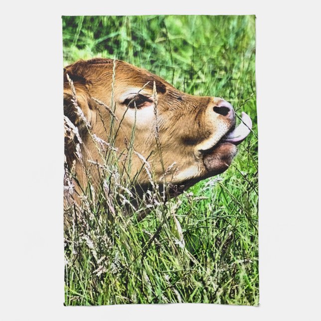 CUTE COW TEA TOWEL (Vertical)