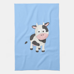 Cute cow tea towel