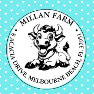 Cute Cow theme Self-inking Stamp