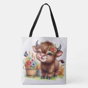 Cute Cow Tote Bag